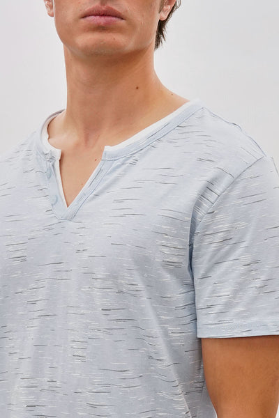 Canada Weather Gear Vintage Short Sleeve Henley Tee - Blue - Mens Tees & Tank Tops - International Clothiers
