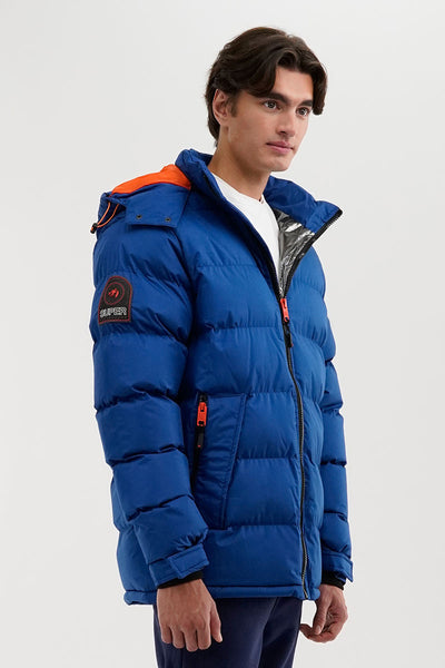 Super Triple Goose Thermal-Foil Lining Bomber Jacket - Blue - Mens Bomber Jackets - International Clothiers