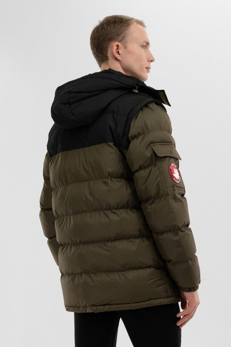 Canada Weather Gear Removable Sleeve Bomber Jacket - Olive - Mens Bomber Jackets - International Clothiers