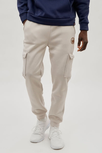 Canada Weather Gear Basic Cargo Joggers - Cream - Mens Joggers & Sweatpants - International Clothiers