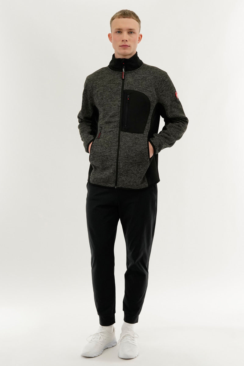 Canada Weather Gear Fleece Lightweight Jacket - Black - Mens Lightweight Jackets - International Clothiers