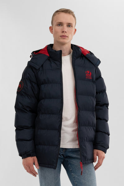 Super Triple Goose Zip Off Sleeve Bomber Jacket - Navy - Mens Bomber Jackets - International Clothiers