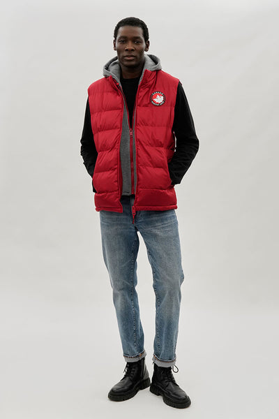 Canada Weather Gear Hooded Puffer Vest - Red - Mens Vests - International Clothiers