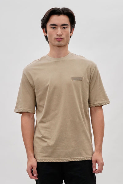 Essentials Super Triple Goose Logo Print Tee - Beige - Mens Tees & Tank Tops - International Clothiers