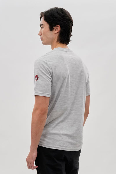 Canada Weather Gear Short Sleeve Henley Tee - Grey - Mens Tees & Tank Tops - International Clothiers