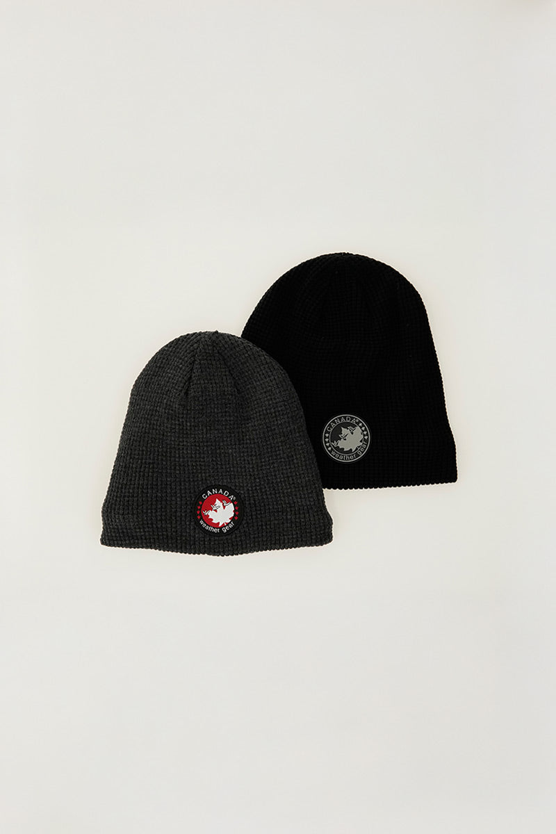 Canada Weather Gear Two-Pack Ribbed Hat - Grey - Mens Hats - International Clothiers