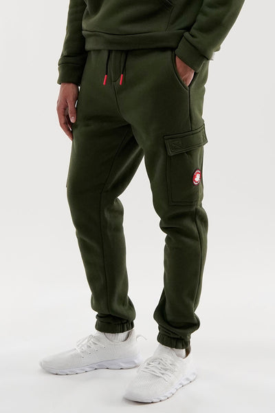 Canada Weather Gear Fleece Cargo Joggers - Olive - Mens Joggers & Sweatpants - International Clothiers
