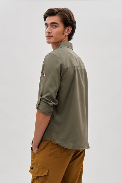 Canada Weather Gear Utility Ripstop Casual Shirt - Olive - Mens Casual Shirts - International Clothiers