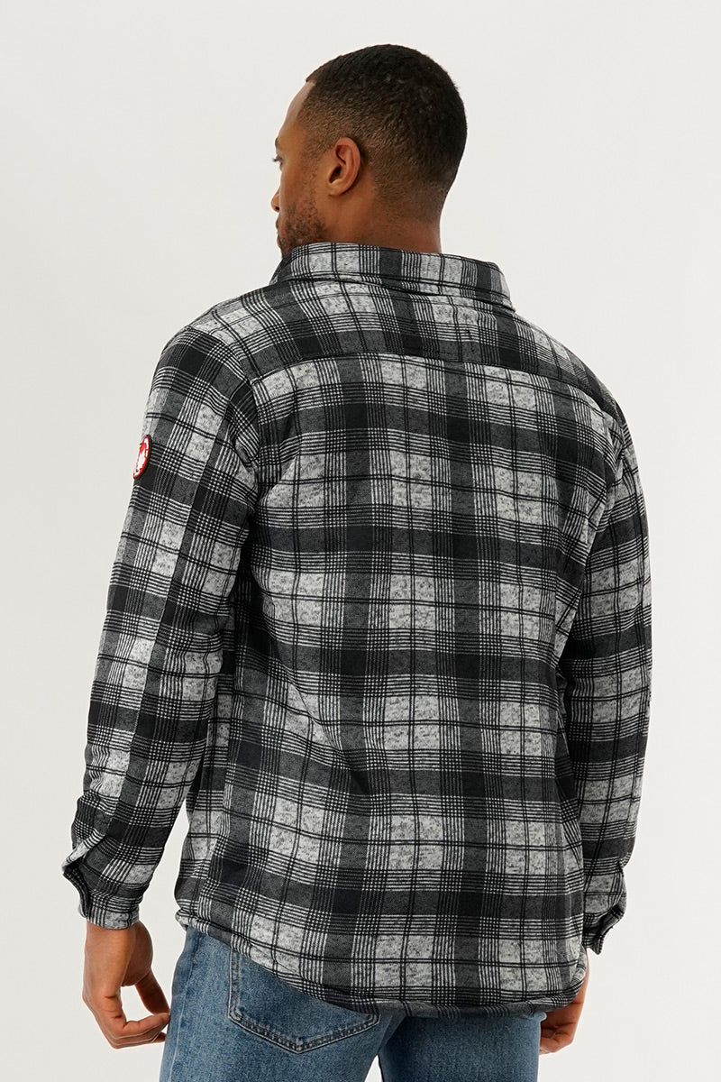 Canada Weather Gear Plaid Lightweight Jacket - Grey - Mens Lightweight Jackets - International Clothiers