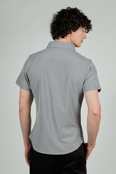 Canada Weather Gear Travel Collection Basic Button Up Casual Shirt - Grey