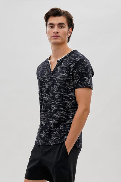 Canada Weather Gear Vintage Short Sleeve Henley Tee - Navy - Mens Tees & Tank Tops - International Clothiers