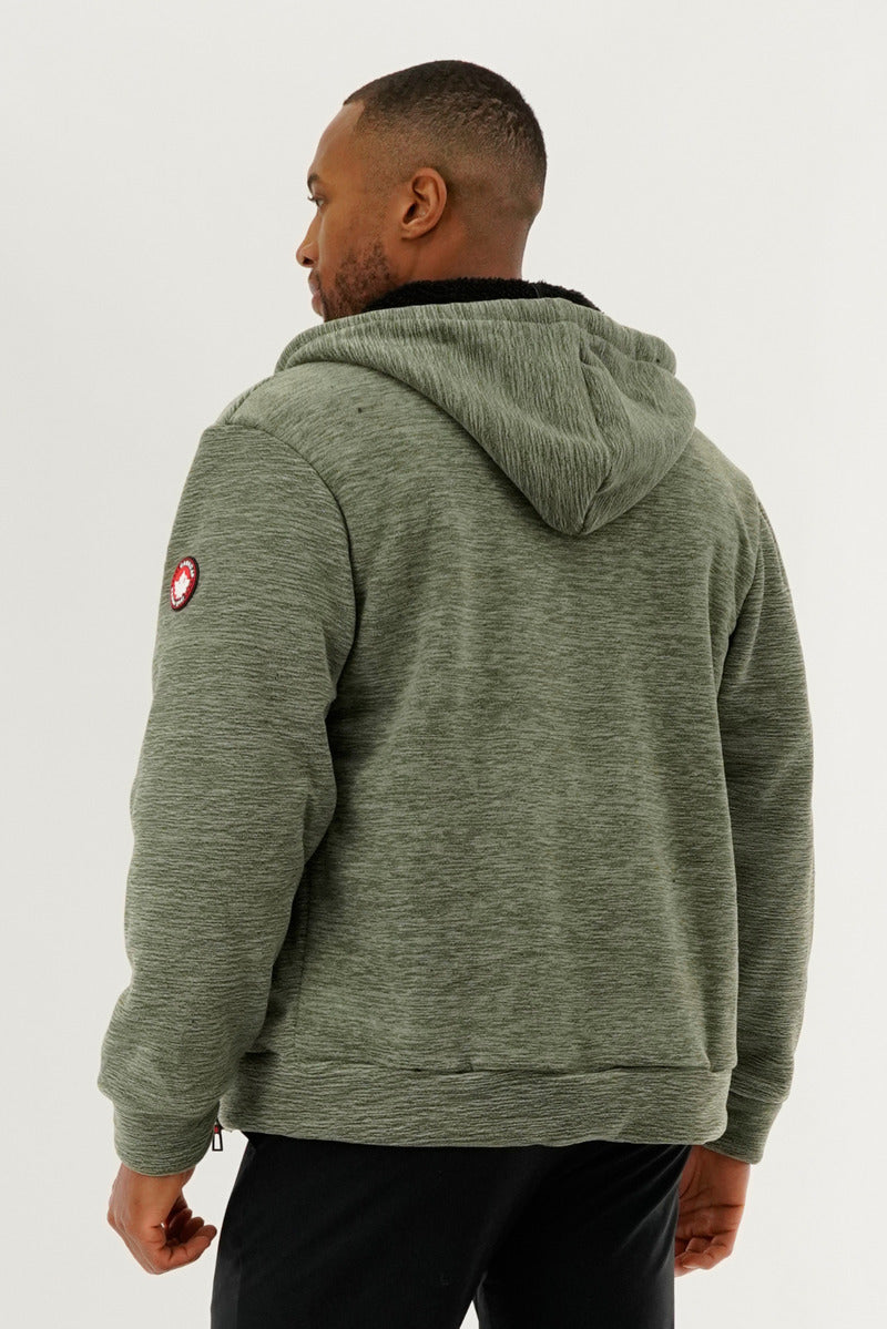 Canada Weather Gear Sherpa Lined Lightweight Jacket - Olive - Mens Lightweight Jackets - International Clothiers