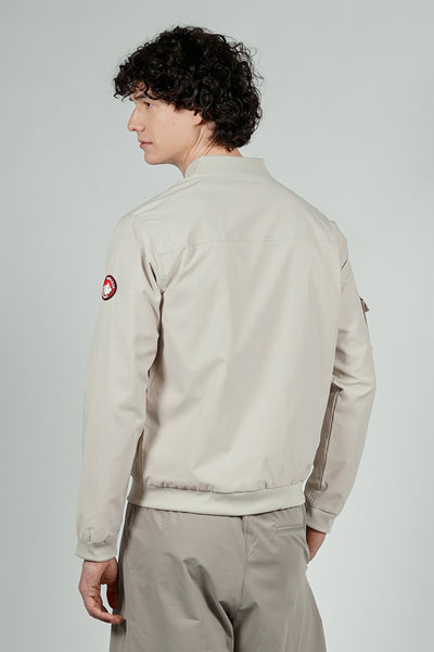 Canada Weather Gear Basic Zip Up Bomber Lightweight Jacket - Cream