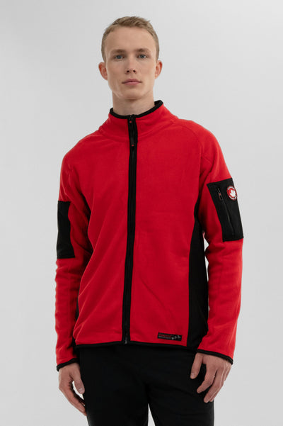 Canada Weather Gear Zip Up Utility Pocket Lightweight Jacket - Red - Mens Lightweight Jackets - International Clothiers