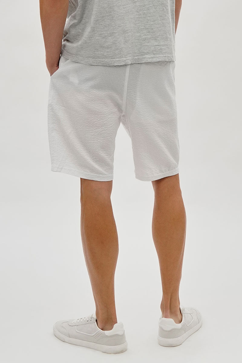 Canada Weather Gear Vintage Textured Tie Waist Shorts - White - Mens Shorts & Capris - International Clothiers