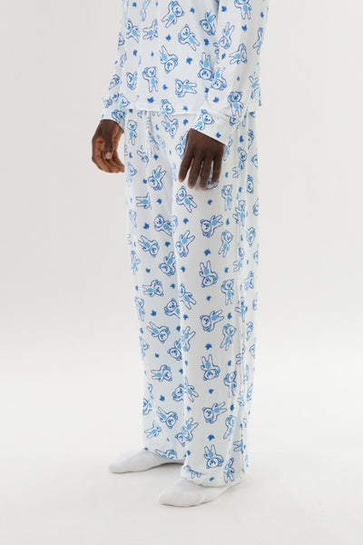 Canada Weather Gear Long Teddy Bear Pajama Pants - White - Mens Pajamas - International Clothiers