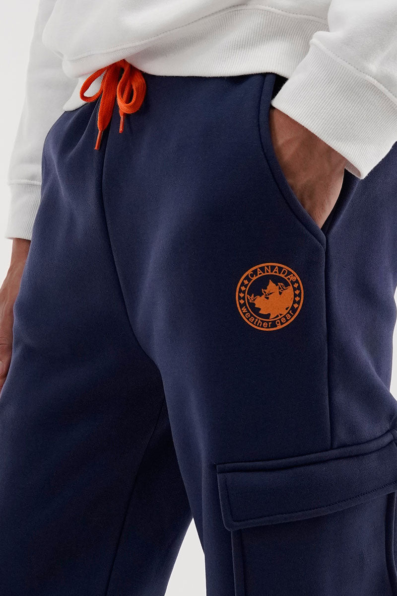 Canada Weather Gear Basic Cargo Joggers - Navy - Mens Joggers & Sweatpants - International Clothiers