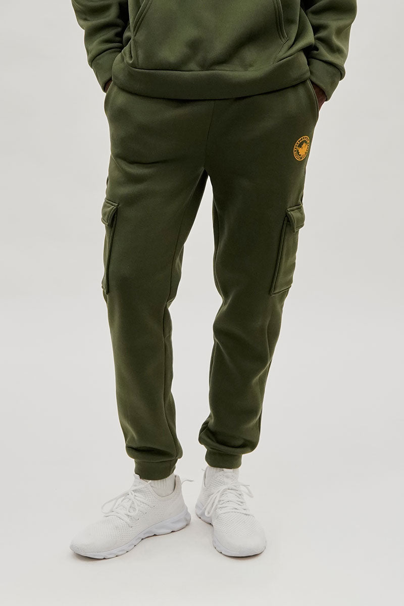 Canada Weather Gear Basic Cargo Joggers - Olive - Mens Joggers & Sweatpants - International Clothiers