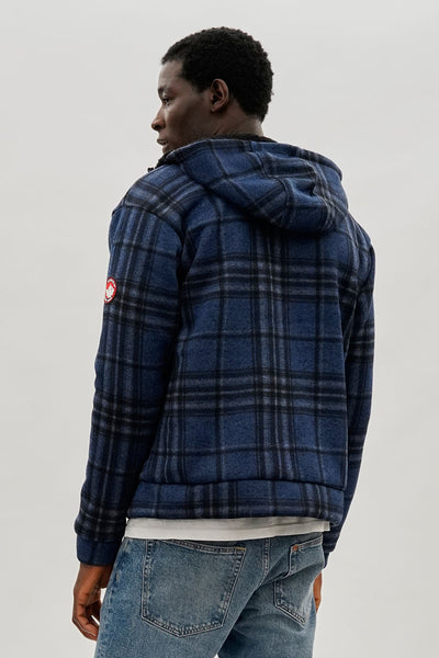 Canada Weather Gear Hooded Sherpa Lined Lightweight Jacket - Navy - Mens Lightweight Jackets - International Clothiers