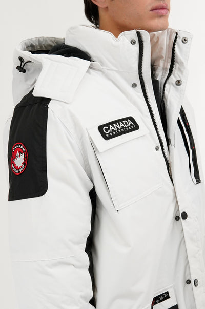 Canada Weather Gear Faux Fur Lined Arctic Parka Jacket - White - Mens Parka Jackets - International Clothiers
