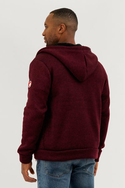 Canada Weather Gear Sherpa Lined Lightweight Jacket - Burgundy - Mens Lightweight Jackets - International Clothiers