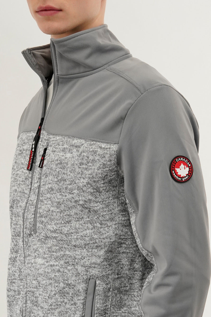Canada Weather Gear Fleece Lightweight Jacket - Grey - Mens Lightweight Jackets - International Clothiers