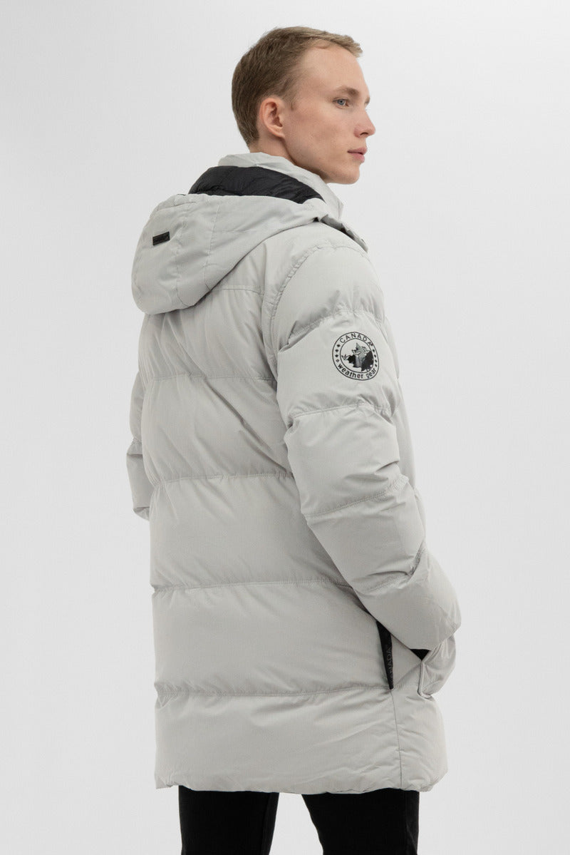 Canada Weather Gear Puffer Parka Jacket - White - Mens Parka Jackets - International Clothiers