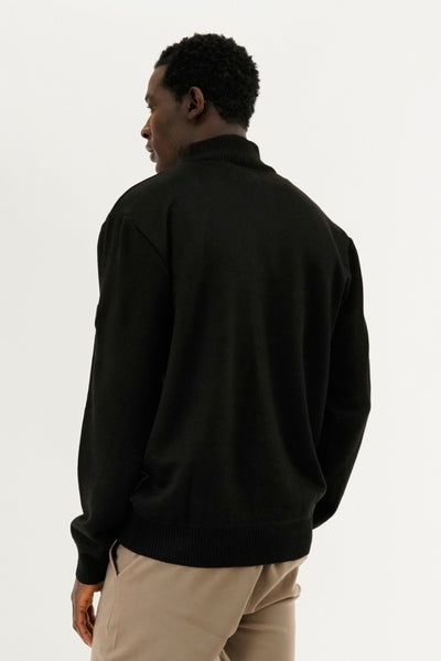 Canada Weather Gear Button Up Colour Block Pullover Sweater - Grey - Mens Pullover Sweaters - International Clothiers