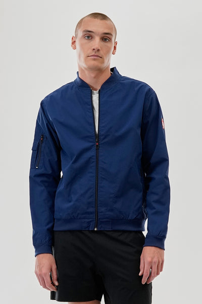 Canada Weather Gear Basic Zip Up Bomber Lightweight Jacket - Navy - Mens Lightweight Jackets - International Clothiers