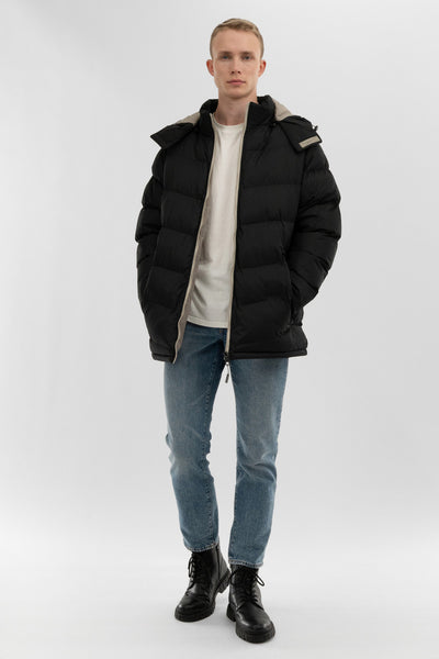 Super Triple Goose Chevron Bomber Jacket - Beige - Mens Bomber Jackets - International Clothiers