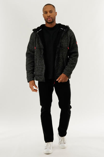Canada Weather Gear Sherpa Lined Lightweight Jacket - Black - Mens Lightweight Jackets - International Clothiers