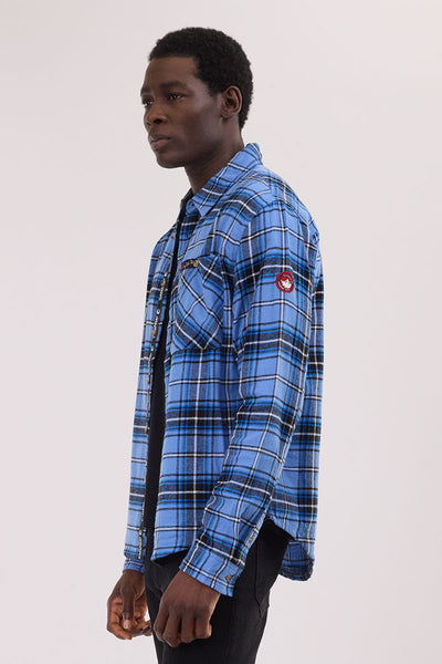 Canada Weather Gear Flannel Button Up Casual Shirt - Blue - Mens Casual Shirts - International Clothiers