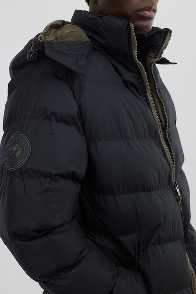 Super Triple Goose Chevron Bomber Jacket - Black - Mens Bomber Jackets - International Clothiers