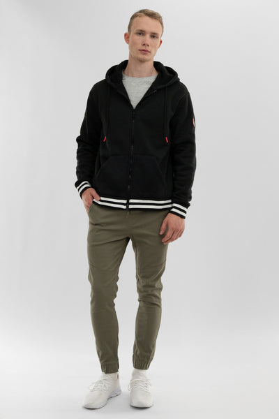 Canada Weather Gear Fleece Lined Zip Up Hoodie - Black - Mens Hoodies & Sweatshirts - International Clothiers