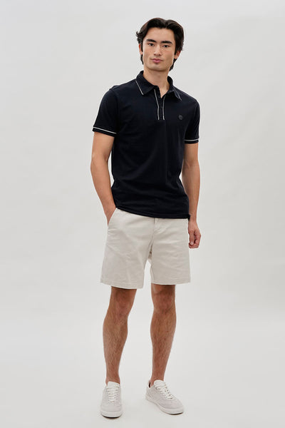 Canada Weather Gear Travel Collection Piping Detail Polo Shirt - Navy - Mens Polo Shirts - International Clothiers