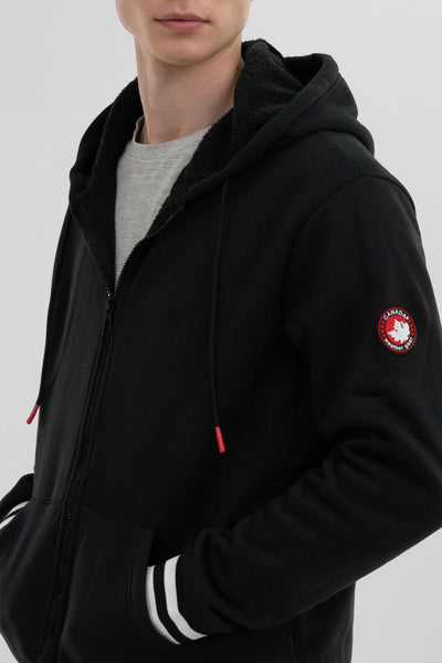 Canada Weather Gear Fleece Lined Zip Up Hoodie - Black - Mens Hoodies & Sweatshirts - International Clothiers