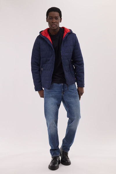 Canada Weather Gear Zip Up Hooded Lightweight Jacket - Navy - Mens Lightweight Jackets - International Clothiers