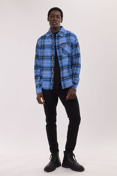 Canada Weather Gear Flannel Button Up Casual Shirt - Blue - Mens Casual Shirts - International Clothiers