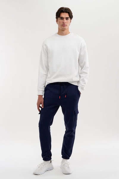 Canada Weather Gear Fleece Cargo Joggers - Navy - Mens Joggers & Sweatpants - International Clothiers