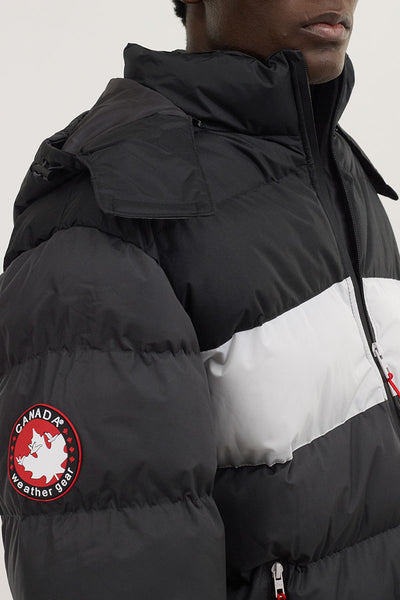 Canada Weather Gear Colour Block Bomber Jacket - Black - Mens Bomber Jackets - International Clothiers