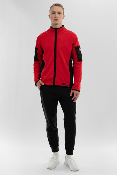 Canada Weather Gear Zip Up Utility Pocket Lightweight Jacket - Red - Mens Lightweight Jackets - International Clothiers
