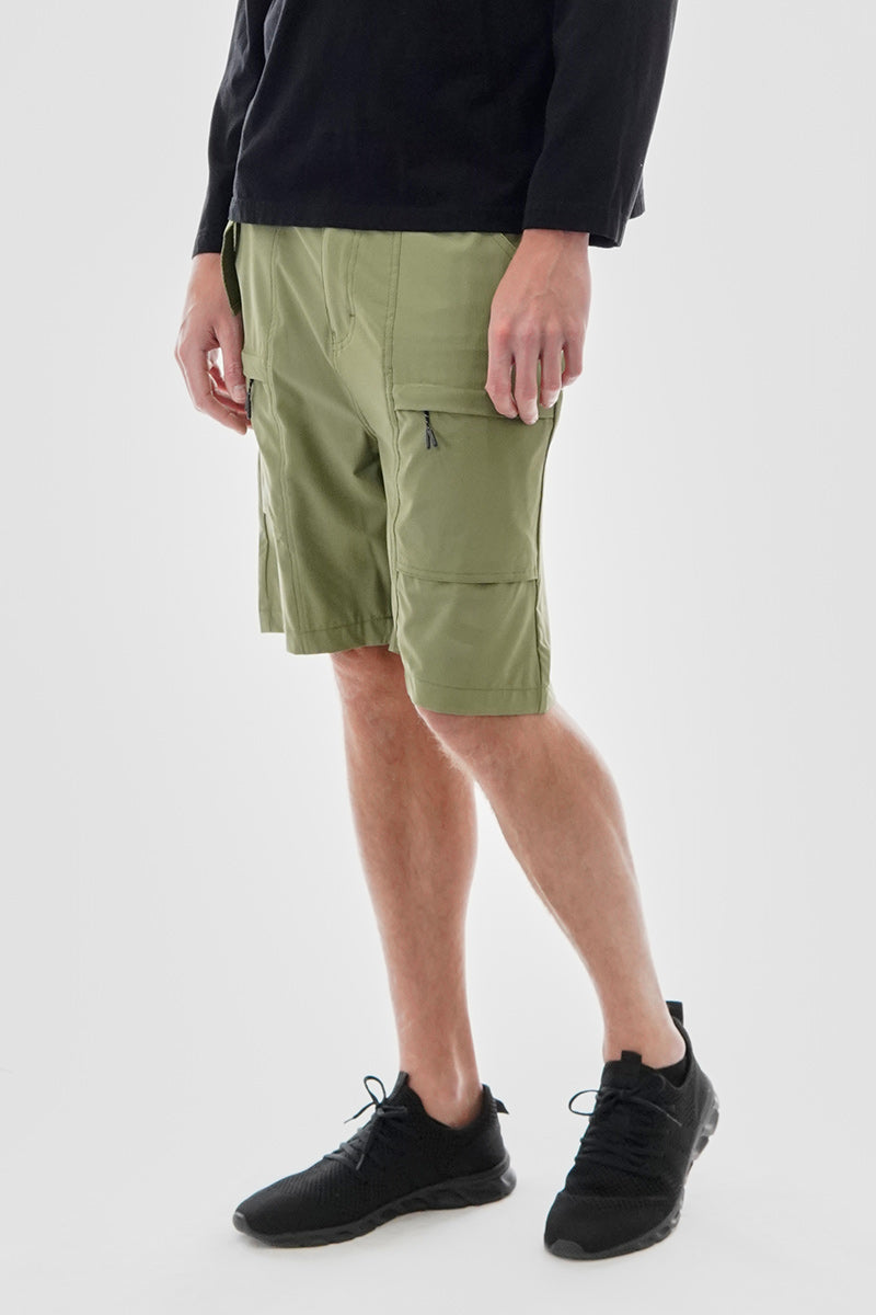 Canada Weather Gear Solid Belted Ripstop Cargo Shorts - Olive - Mens Shorts & Capris - International Clothiers