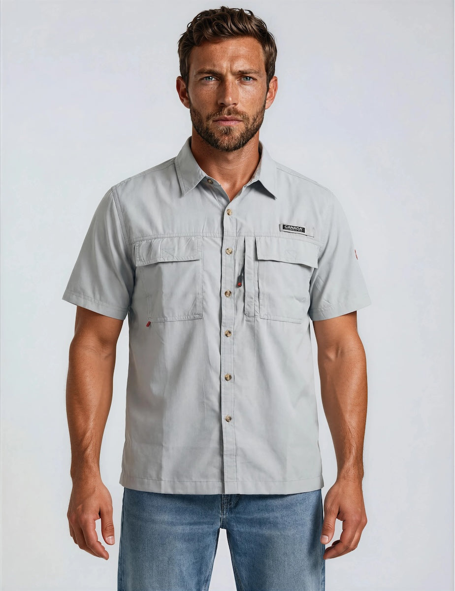 Short Sleeve Utility Shirt - Grey