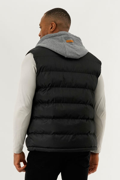 Canada Weather Gear Hooded Puffer Vest - Black - Mens Vests - International Clothiers