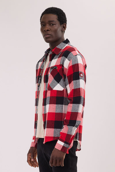 Canada Weather Gear Plaid Button Up Casual Shirt - Red - Mens Casual Shirts - International Clothiers