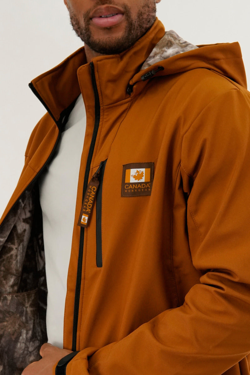 Canada Work Gear Wood Camo Lined Lightweight Jacket - Brown - Mens Lightweight Jackets - International Clothiers