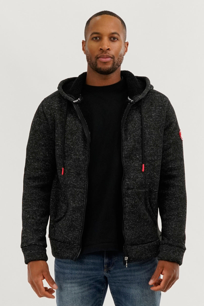 Canada Weather Gear Sherpa Lined Lightweight Jacket - Black - Mens Lightweight Jackets - International Clothiers