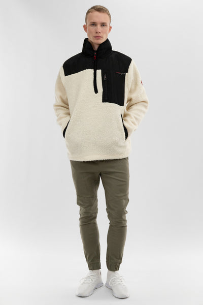 Canada Weather Gear Sherpa Fleece Pullover Sweater - Cream - Mens Pullover Sweaters - International Clothiers