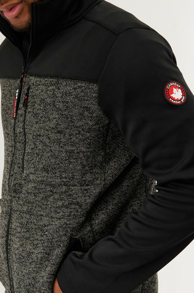 Canada Weather Gear Fleece Lightweight Jacket - Black - Mens Lightweight Jackets - International Clothiers