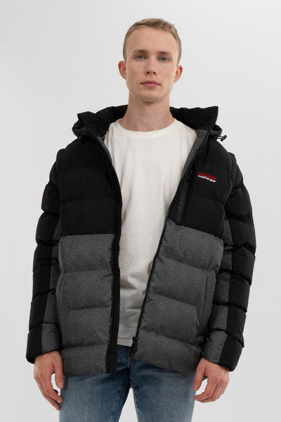 Canada Weather Gear Colour Block Zip Off Sleeve Bomber Jacket - Black - Mens Bomber Jackets - International Clothiers